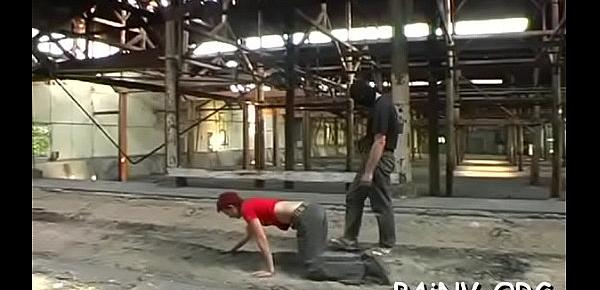  One girl gets fucked while some other gets bizarre humiliation